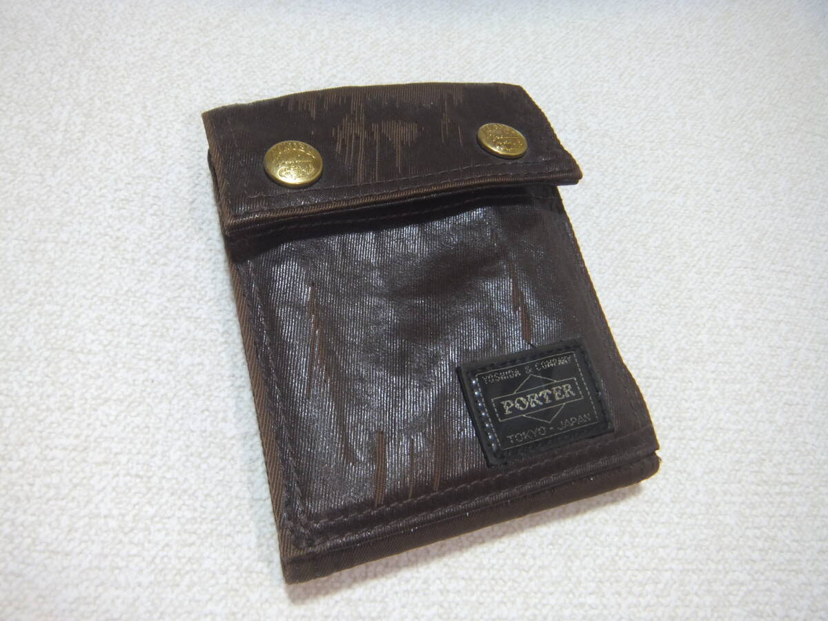 送料350円◎PORTER YOSHIDA FREE STYLE WALLET ポーター 吉田カバン フリースタイル ウォレット 2つ折り財布 ダークブラウン_画像1