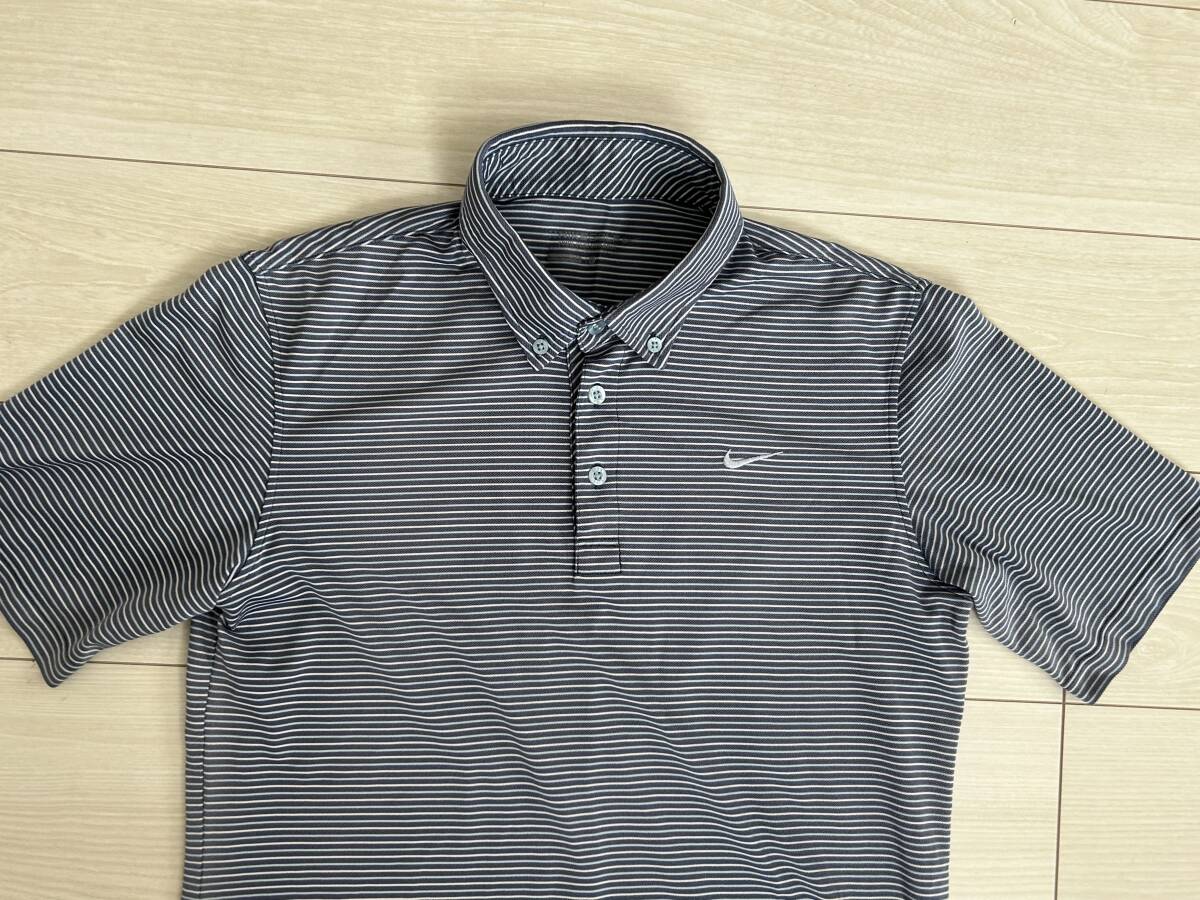 ★ナイキ ゴルフ Nike GOLF 半袖ポロシャツ サイズL ボーダー★_画像2