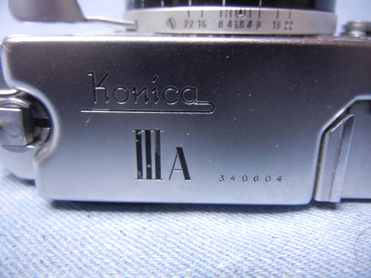 Konicaコニカ ⅢA　3A　レンジファインダーフィルムカメラ　レンズ：Hexanon 1：1.8　f=50mm　シャター作動します。_画像5