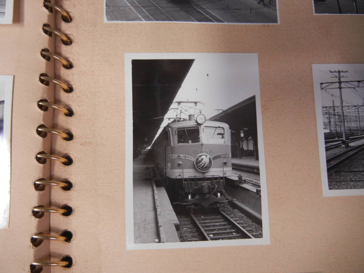  railroad photograph album ④1 pcs. white black photograph 200 sheets National Railways I iron steam locomotiv train . moving car ED42 electric locomotive other .. iron The Rail Fan 