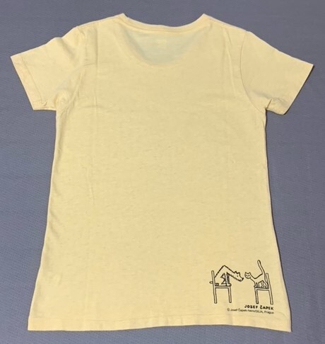 グラニフ デザインTシャツストア 半袖Tシャツ SS(女性M相当？） 黄系 ヨゼフ・チャペック Design Tshirts Store graniphの画像2