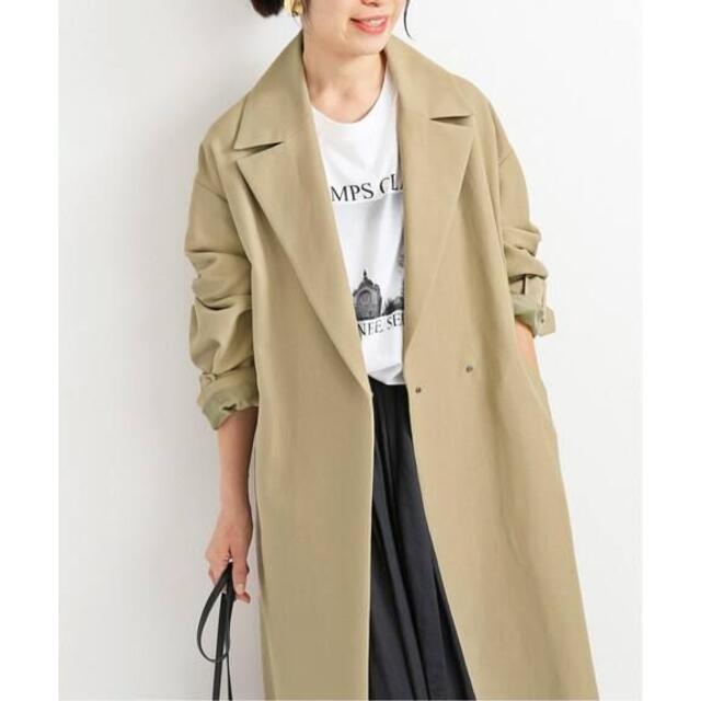 - IENA Iena cotton W crossover Chesterfield coat 38 natural to wrench jacket -