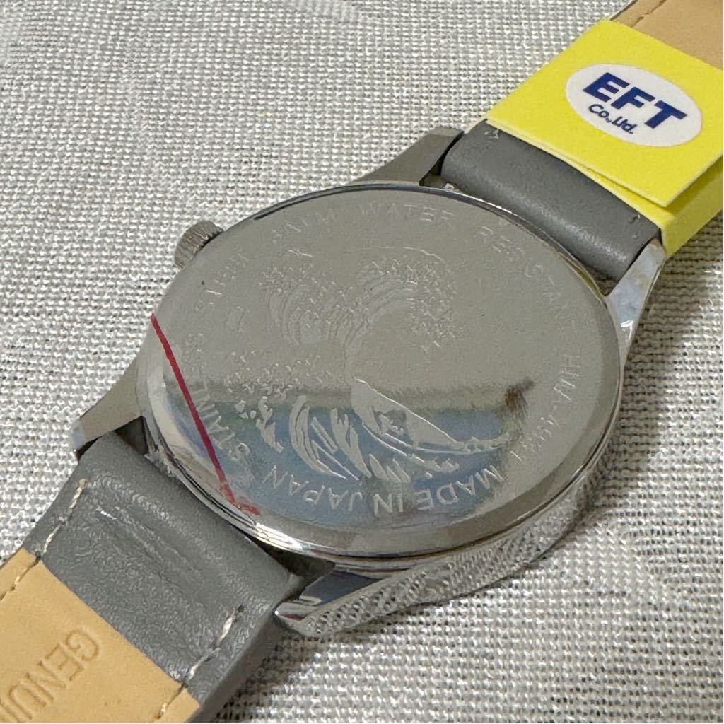 葛飾北斎　 腕時計　グレー　OIWA 日本製　流通限定モデル　新品未使用　レザーベルト　38mm_画像6