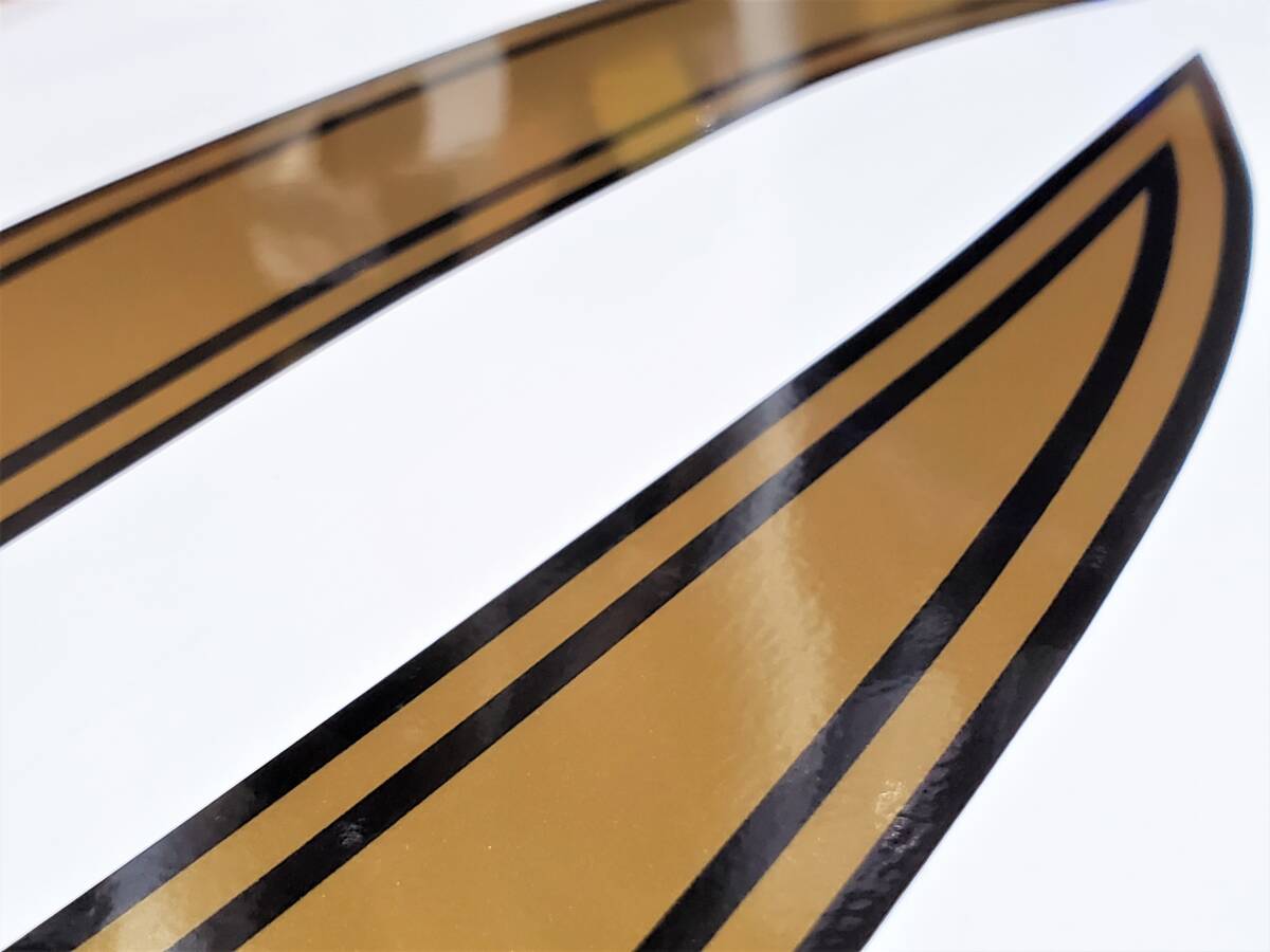 CB750Four K0タイプ タンクラインステッカー 印刷タイプ ブラック/ゴールド（黒/金）外装デカールの画像2
