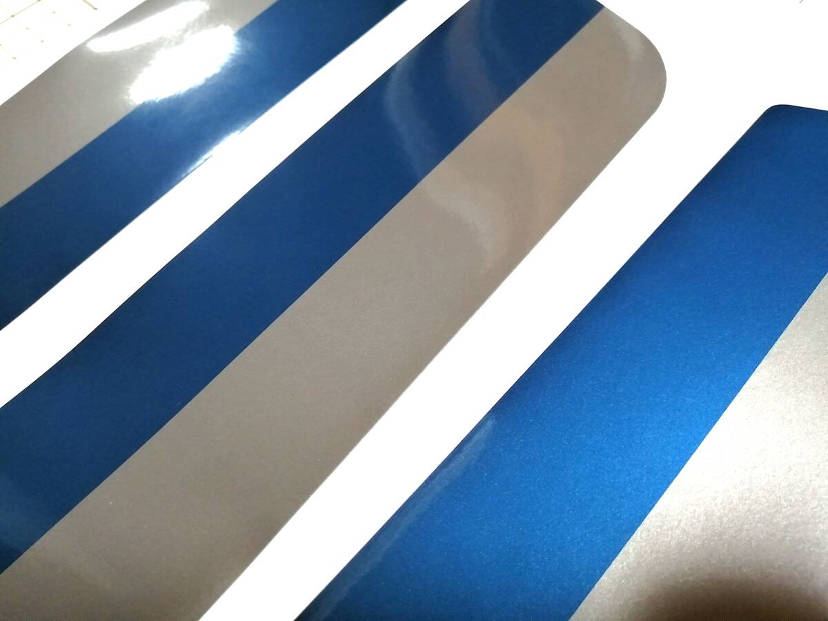 Z400FX・Z550FX E3風ライン ステッカーセット 印刷タイプ キャンディライトブルー/シルバー（青/銀） 外装デカールの画像2