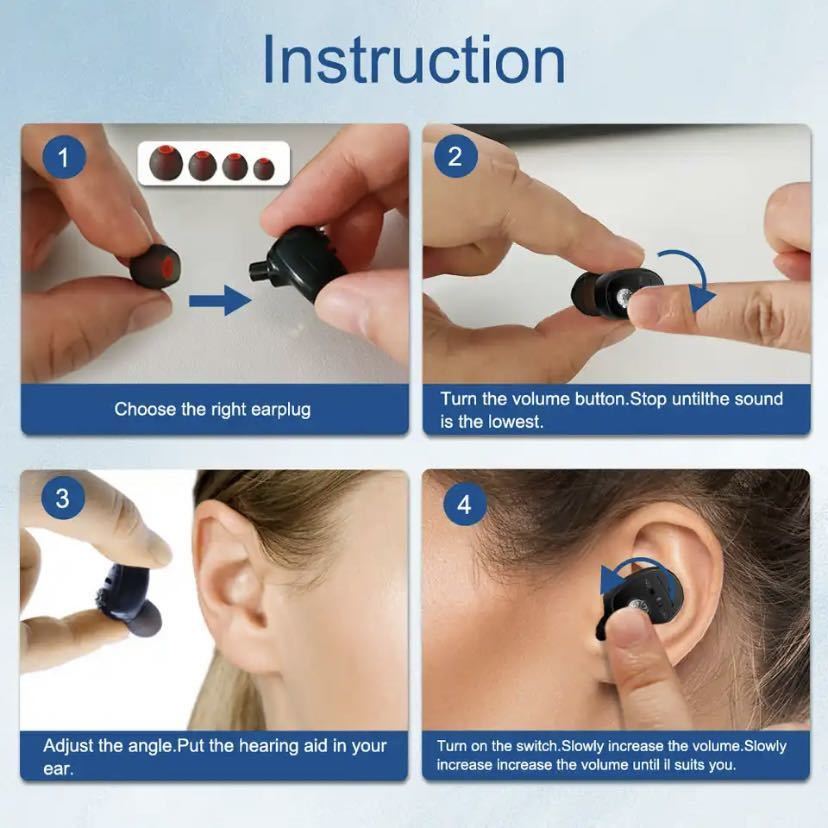 [ next day shipping ]... rechargeable hearing aid height sound quality noise reduction low cycle cut ear hole type light times ~ -ply times for 