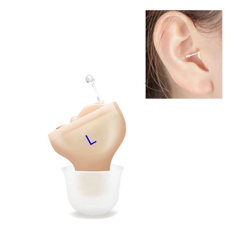 【両耳セット】補聴器　デジタル式　骨伝導　超小型耳穴式　低周波カット　ダイヤルボリューム付き_画像3
