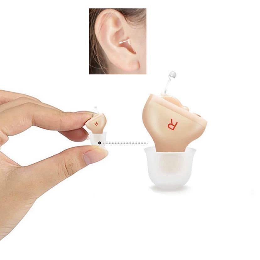【両耳セット】補聴器　デジタル式　骨伝導　超小型耳穴式　低周波カット　ダイヤルボリューム付き_画像4