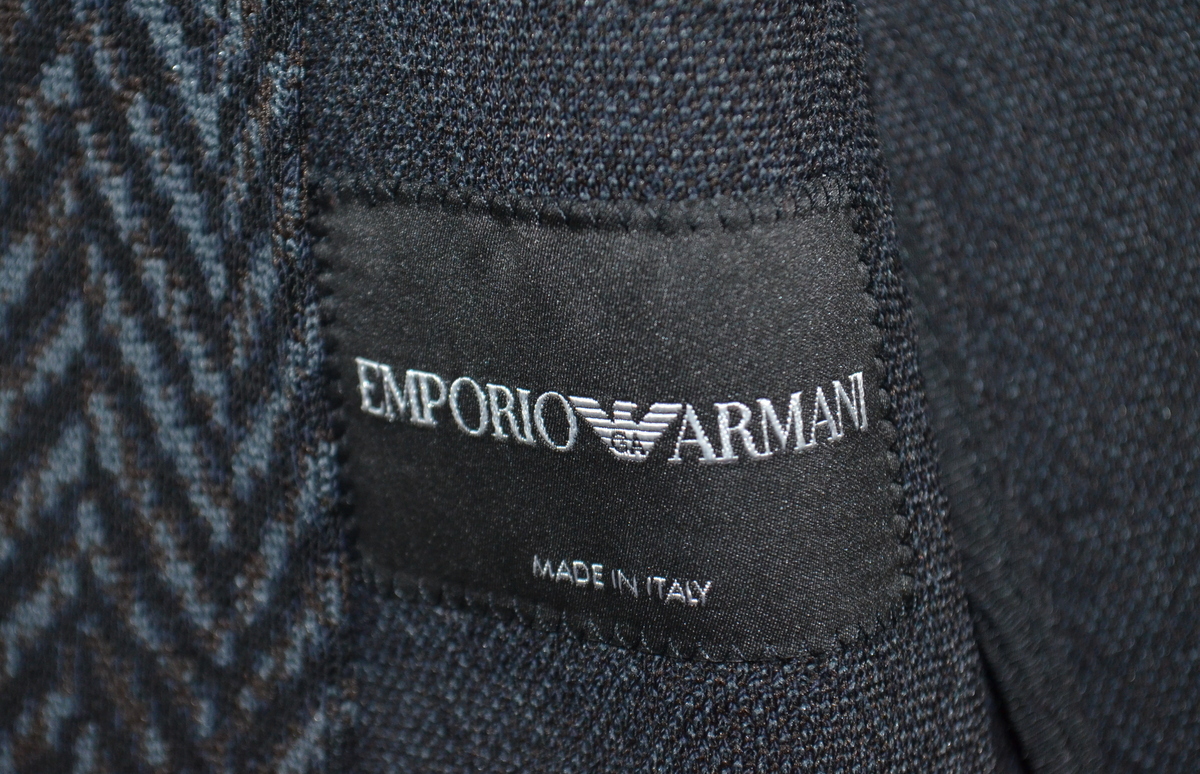 未使用品 新品級 ジョルジオアルマーニジャパン取り扱い EMPORIO ARMANI アルマーニ テーラードジャケット size 50 日本M～L程度 メンズ_画像3
