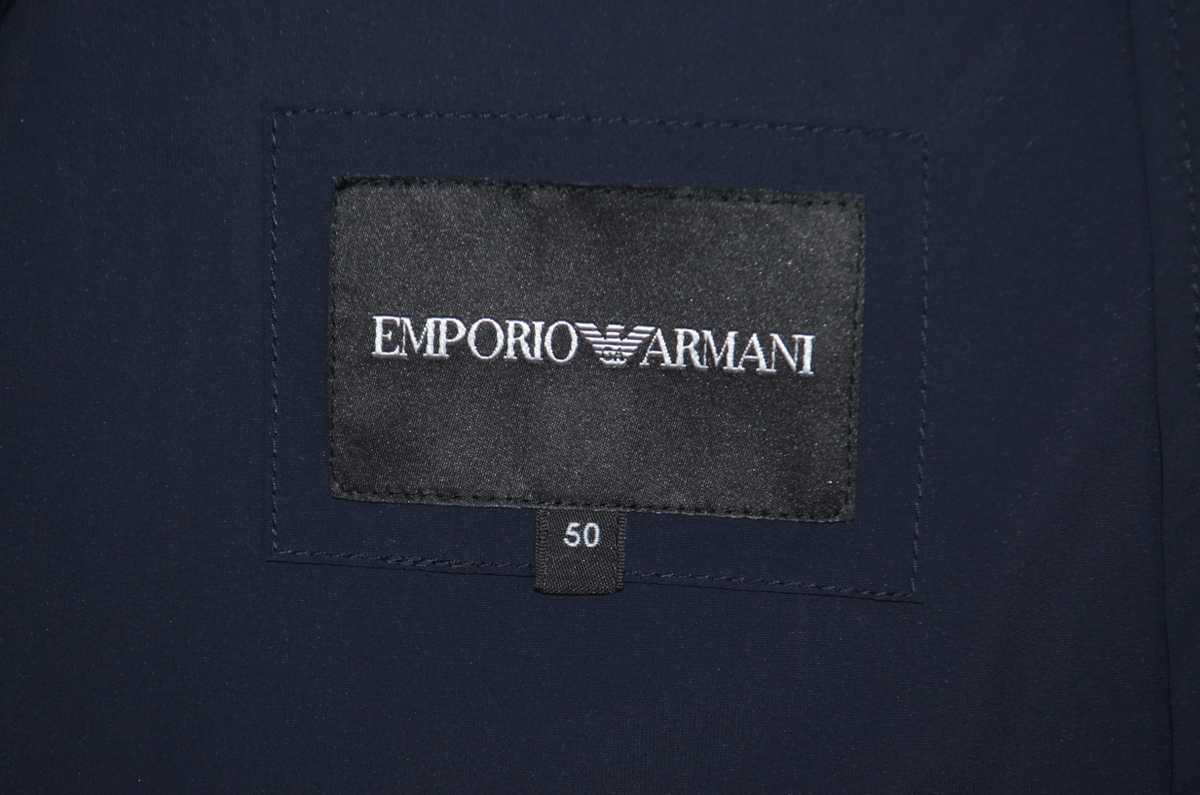 未使用品 新品級 ジョルジオアルマーニジャパン取り扱い 春秋 薄手 EMPORIO ARMANI アルマーニ テーラードジャケット 50 日本L程度 メンズの画像2