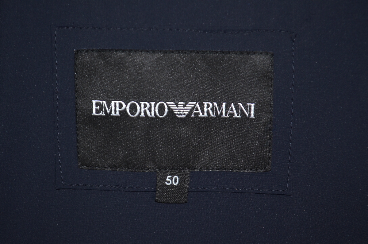 未使用品 新品級 春秋 薄手 ジョルジオアルマーニジャパン取り扱い EMPORIO ARMANI アルマーニ テーラードジャケット 50 L程度 メンズの画像3