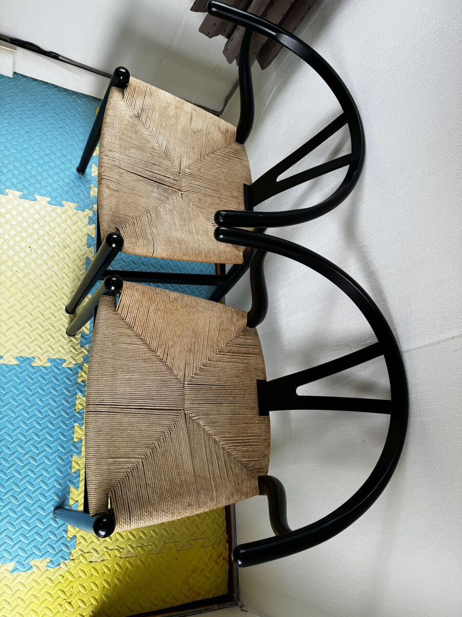 カールハンセン&サン Yチェア ブラック Carlhansen&Son ウェグナー 北欧 デンマーク ダイニングチェア ビーチ 椅子 中古現状品の画像4