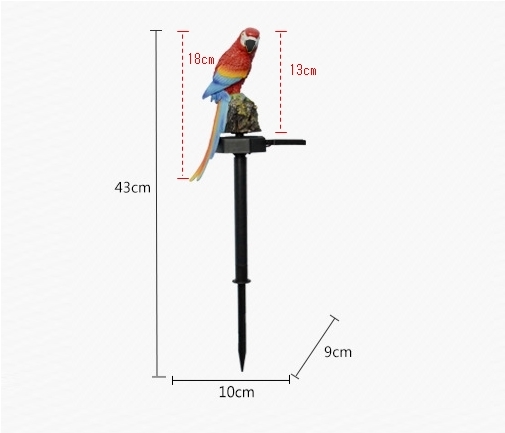  garden light parrot red gardening objet d'art solar light waterproof decoration lovely dressing up bird bird objet d'art out automatic lighting wiring un- necessary 