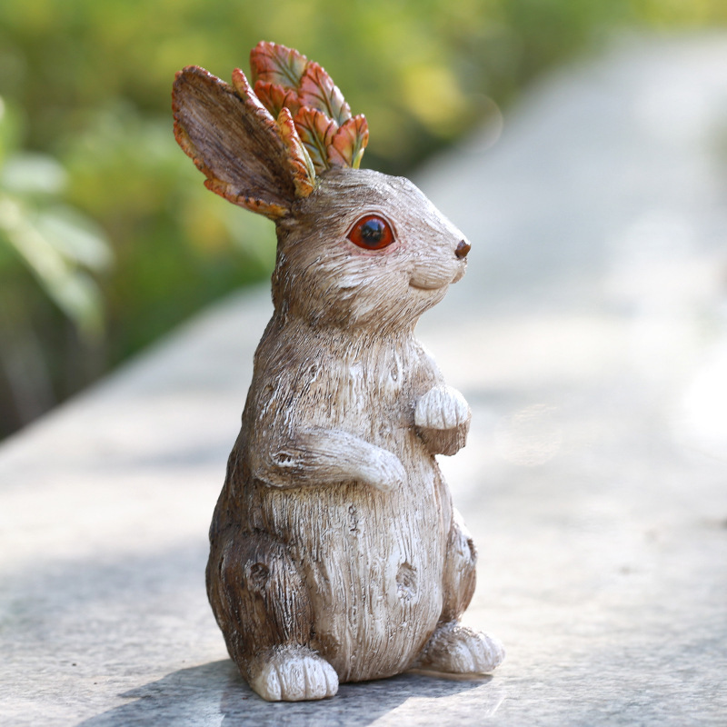 ガーデンオーナメント 木の精霊 ウサギさん ガーデニング オブジェの画像2