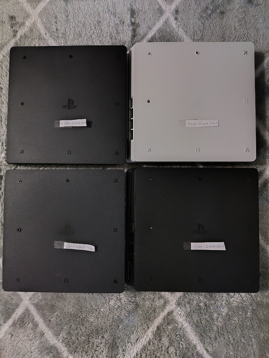 １円～ 動作確認済み PS4 PlayStation 本体 CUH-2000A 2000B 2100A 2100B 2200B 7000B 7100B 7200B 計10台 HDD 500 1TB 封印有 まとめ 黒白の画像9