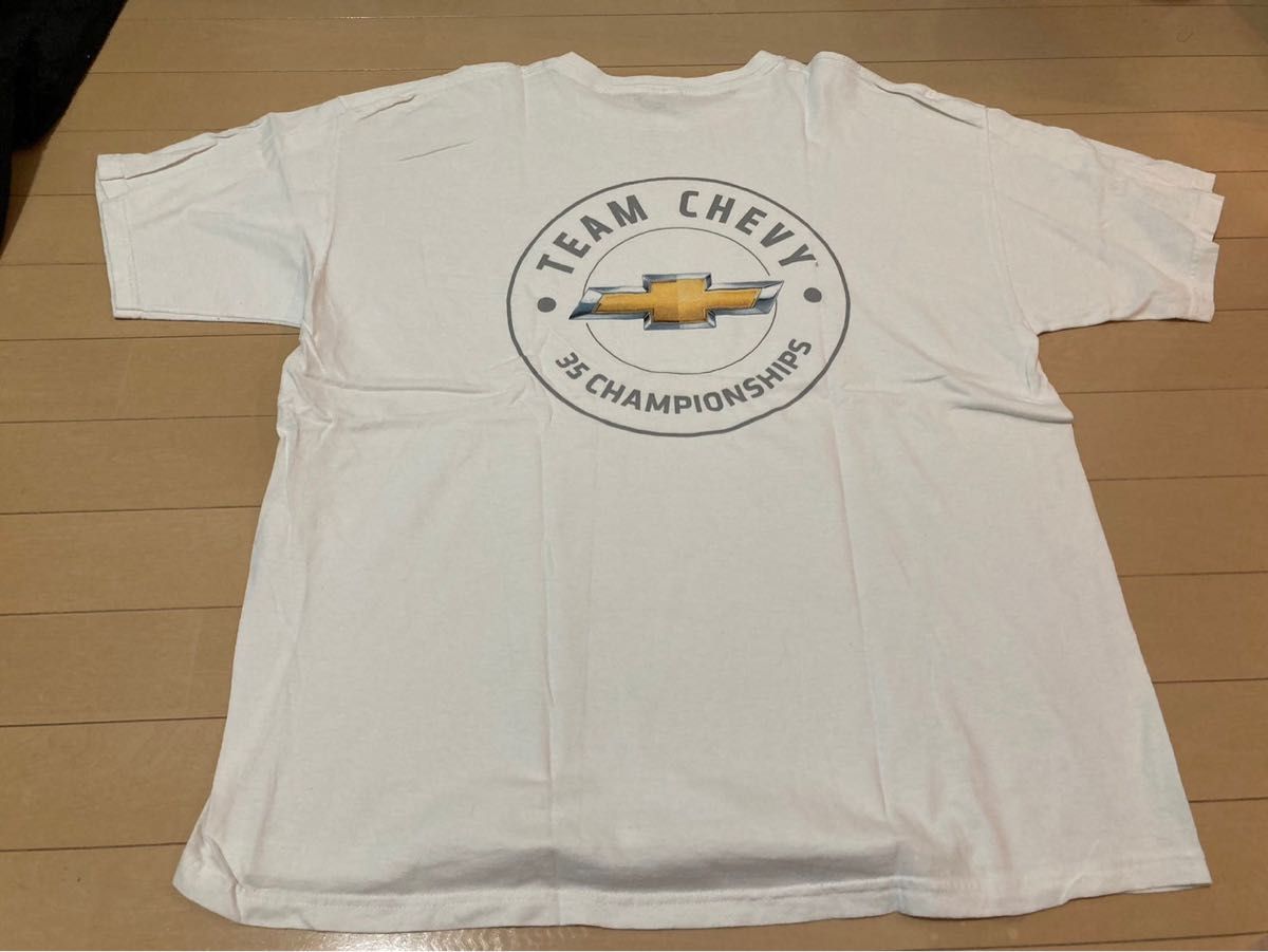 シボレー　team 白　Tシャツ　L アメ車　アーカイブ　ホワイト　男女兼用 半袖 ビンテージ　archive USA アーカイブ