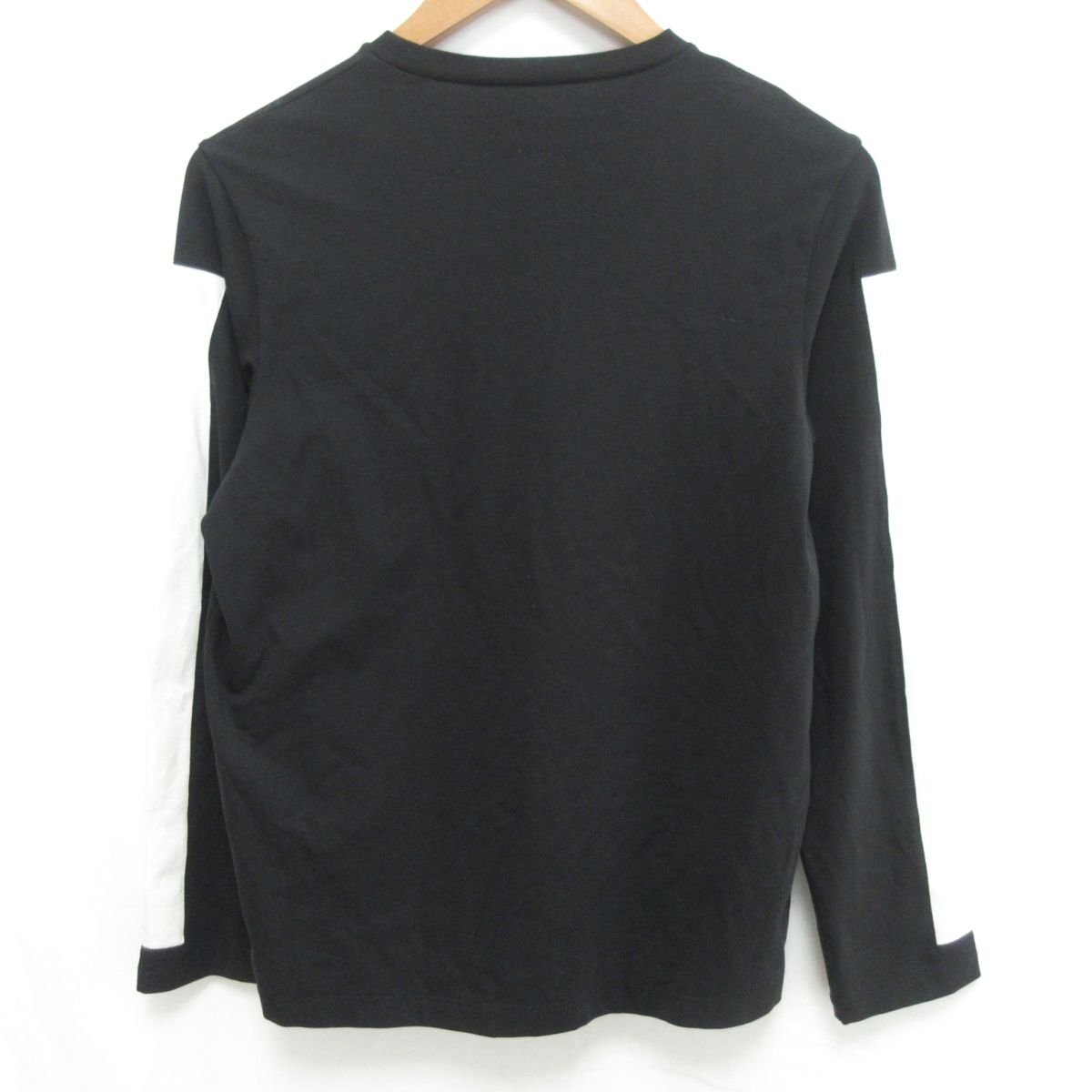 美品 23AW MARNI マルニ キッズ Long Sleeve Logo T-Shirts ロゴプリント クルーネック 長袖 Tシャツ サイズ14 ブラック×ホワイトの画像2