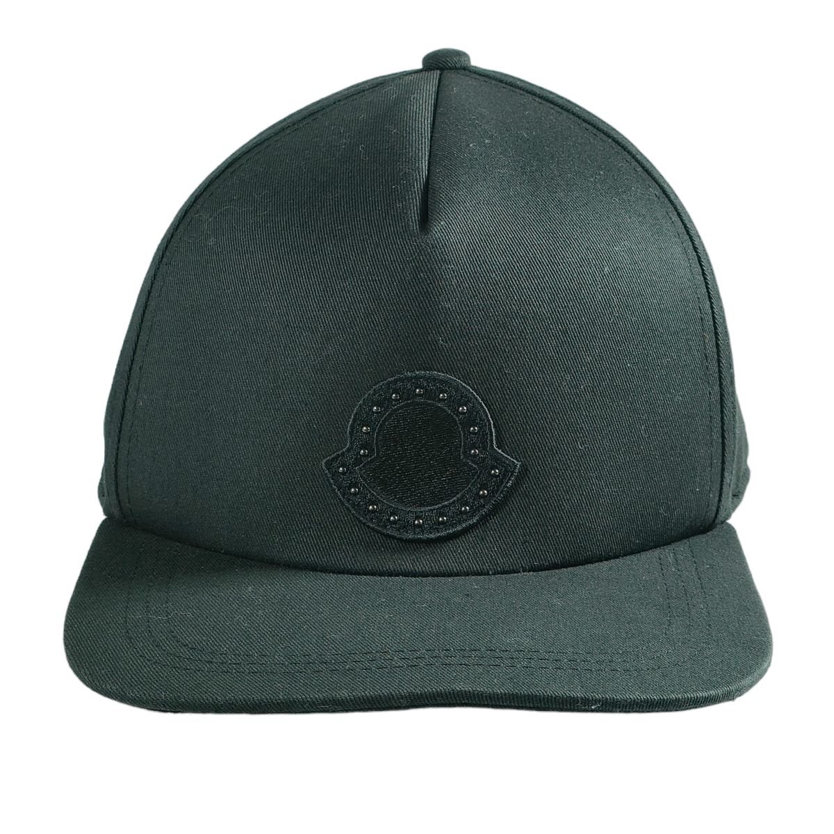 【関税込】VIP価格! MONCLER スタッズロゴ ベースボールキャップ 美品 22AW MONCLER モンクレール スタッズ ロゴワッペン ツイル