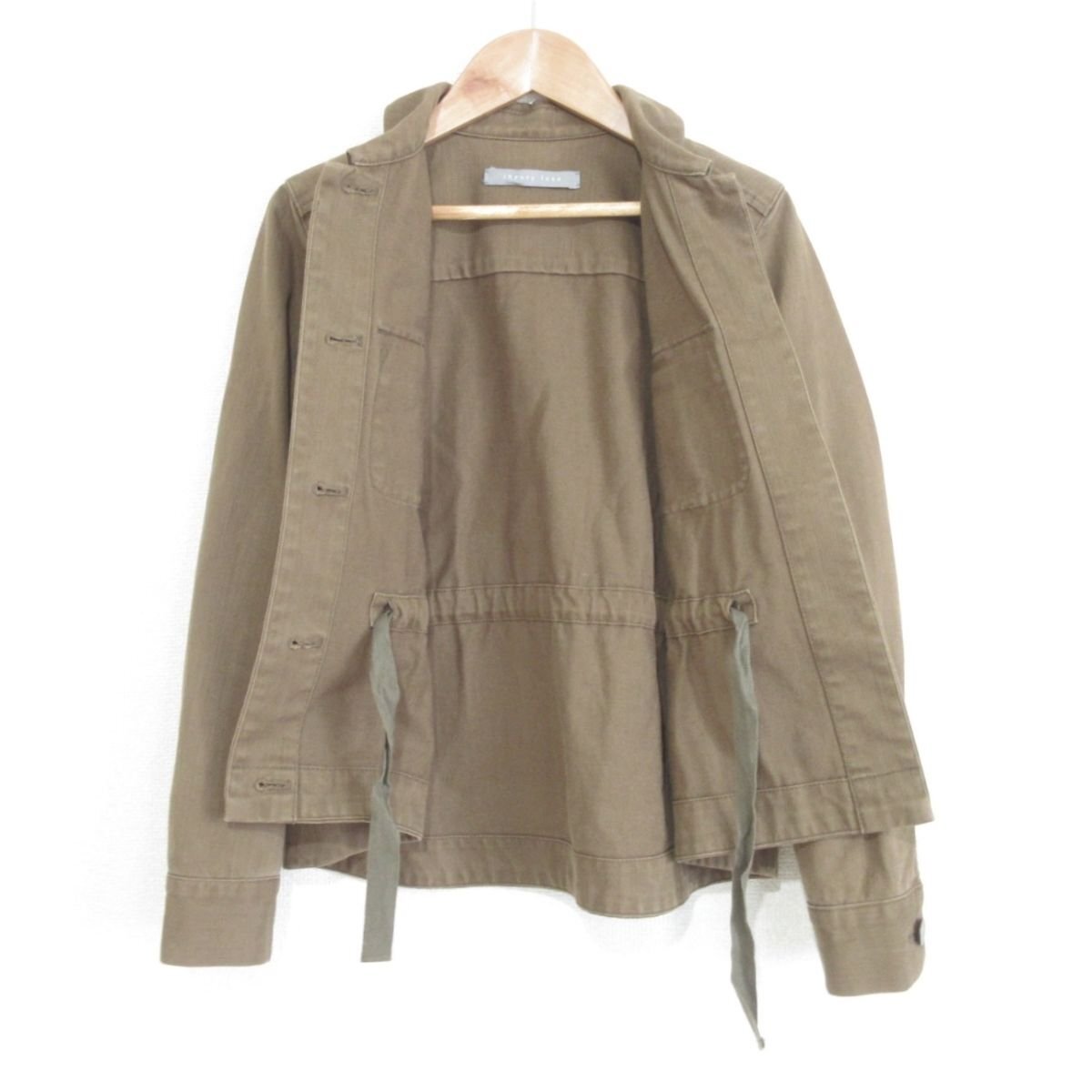  beautiful goods 19SS Theory luxe theory ryukstsu il cloth draw -stroke ring washer bru jacket blouson 32 khaki *