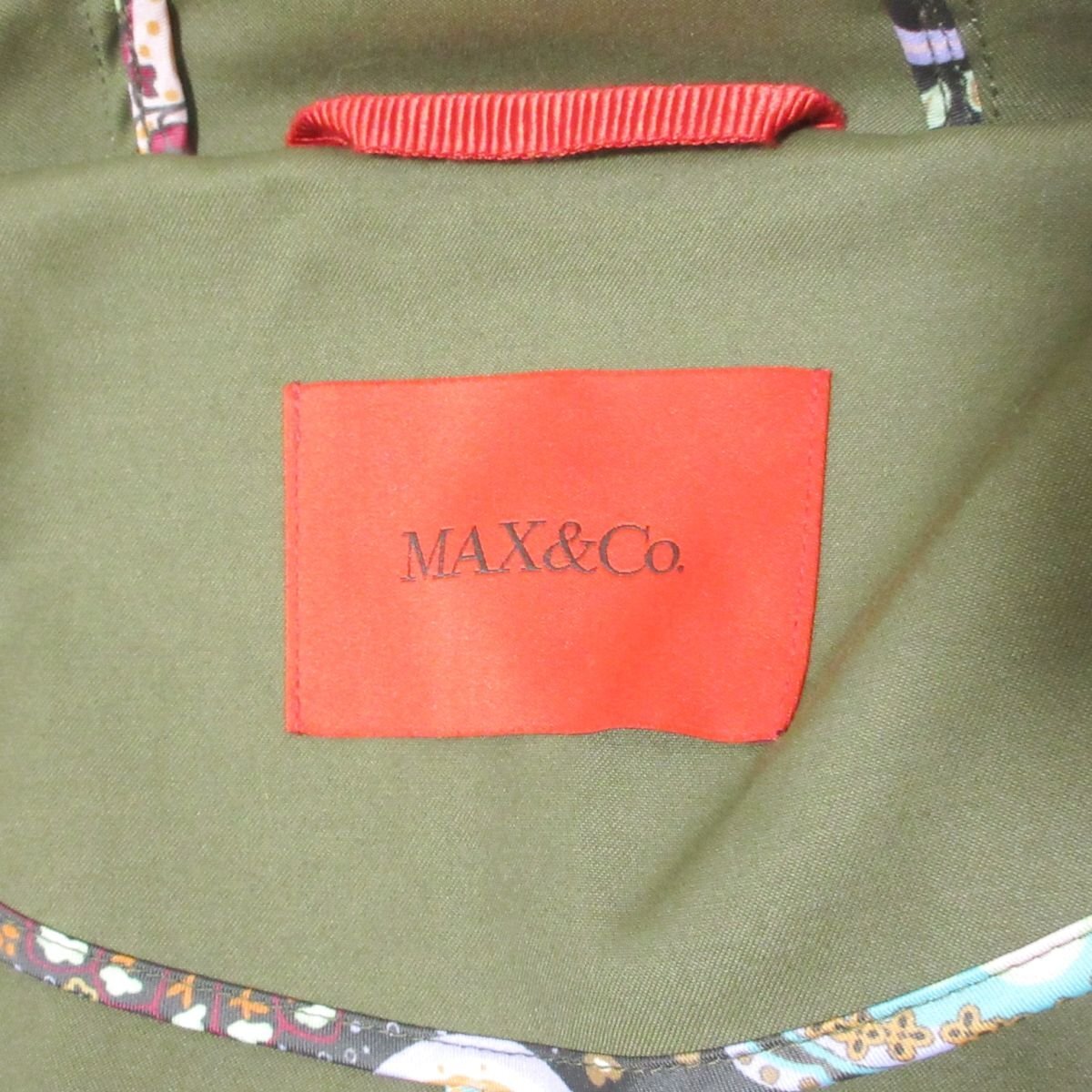 美品 22SS MAX&Co マックス＆コー ミリタリージャケット マウンテンパーカー 38 カーキ 041 ◆の画像3