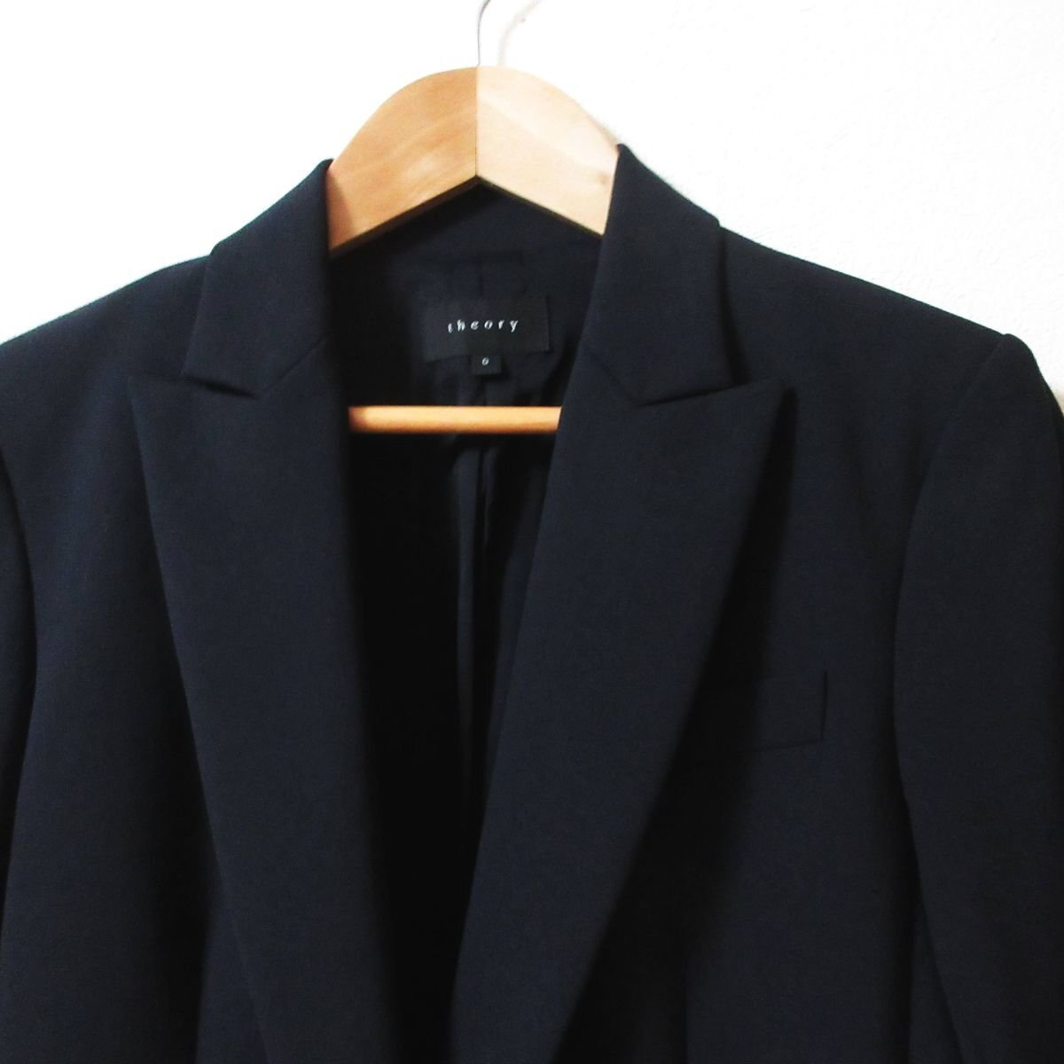 美品 Theory セオリー 定番モデル GABE B2 テーラードジャケット×スラックスパンツ スーツ セットアップ サイズ0 ブラック ◆の画像5