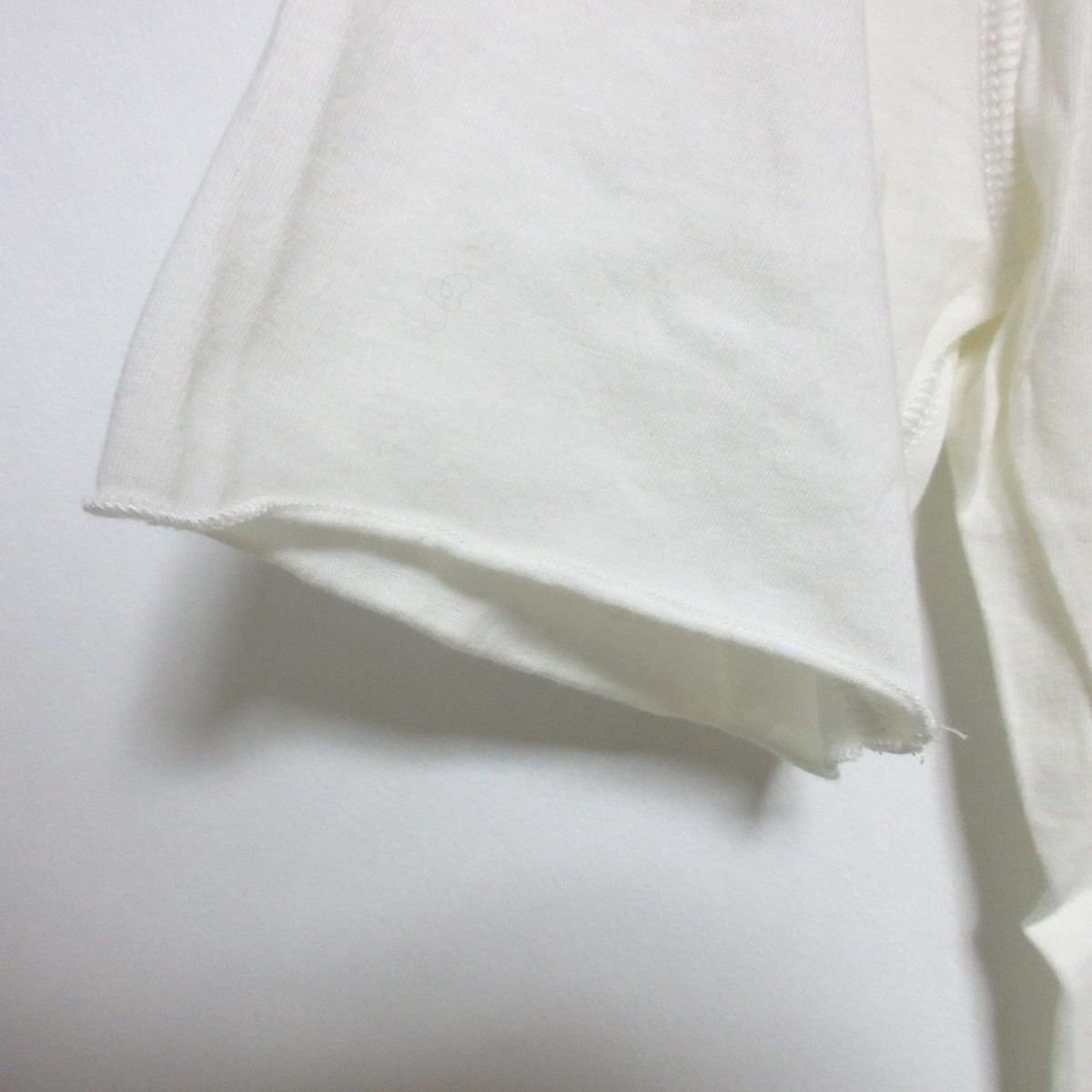 美品 lucien pellat-finet ルシアンペラフィネ プリント Tシャツ カットソー L ホワイト×シルバー ◆_画像4