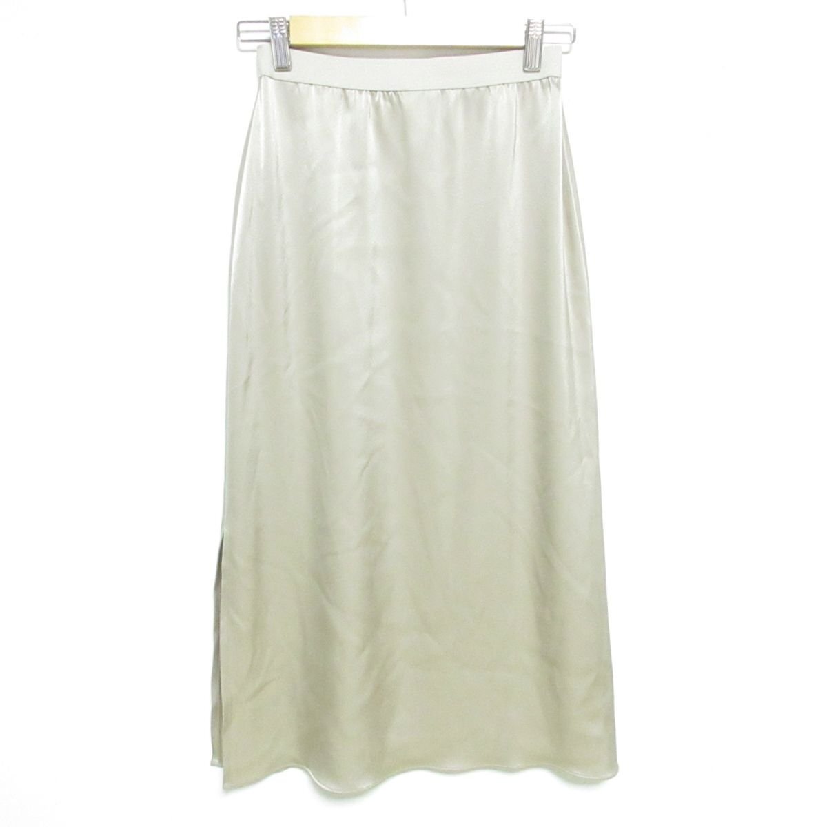  beautiful goods 20AW theory theory FLAT SATEEN MAXI SLIP SKIRT maxi height Easy skirt P gold group *