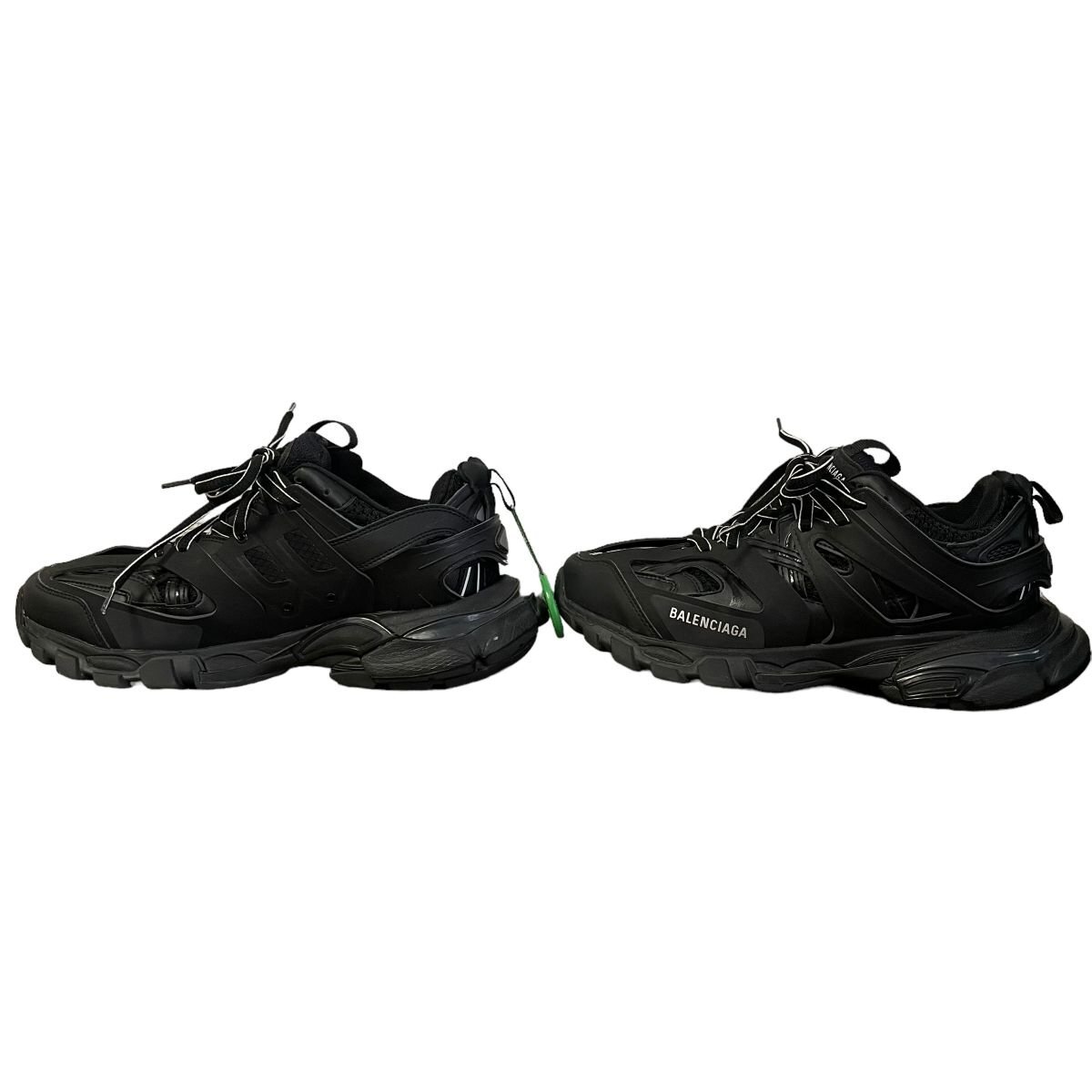 美品 BALENCIAGA バレンシアガ TRACK TRAINER トラックトレーナー ローカットスニーカー 542436 26cm ブラックの画像4