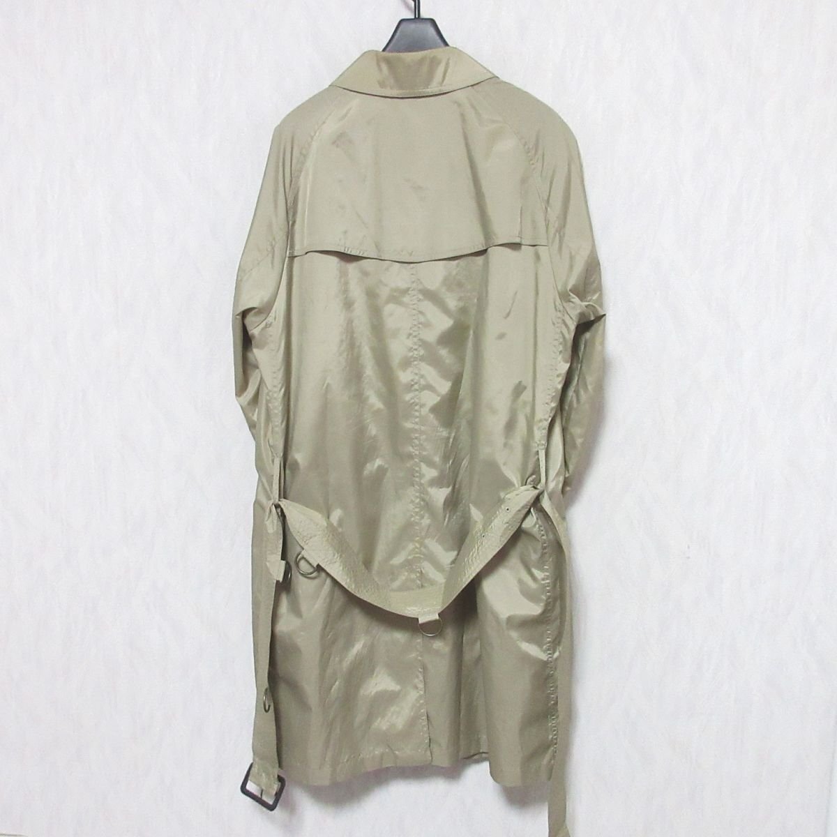 美品 BURBERRY バーバリー 裏地ノバチェック柄 シングル トレンチコート レインコート A1A77-192-42 M ベージュ ◆_画像2