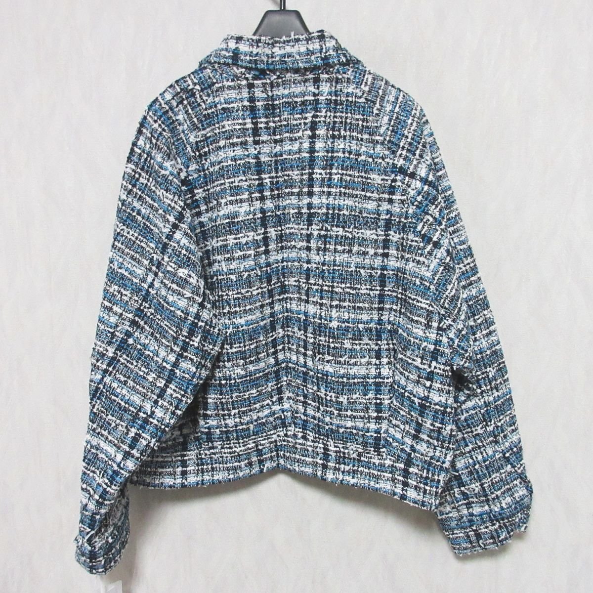  unused translation have 23SS Diagram Diag Ram short color tweed jacket 2 multicolor *