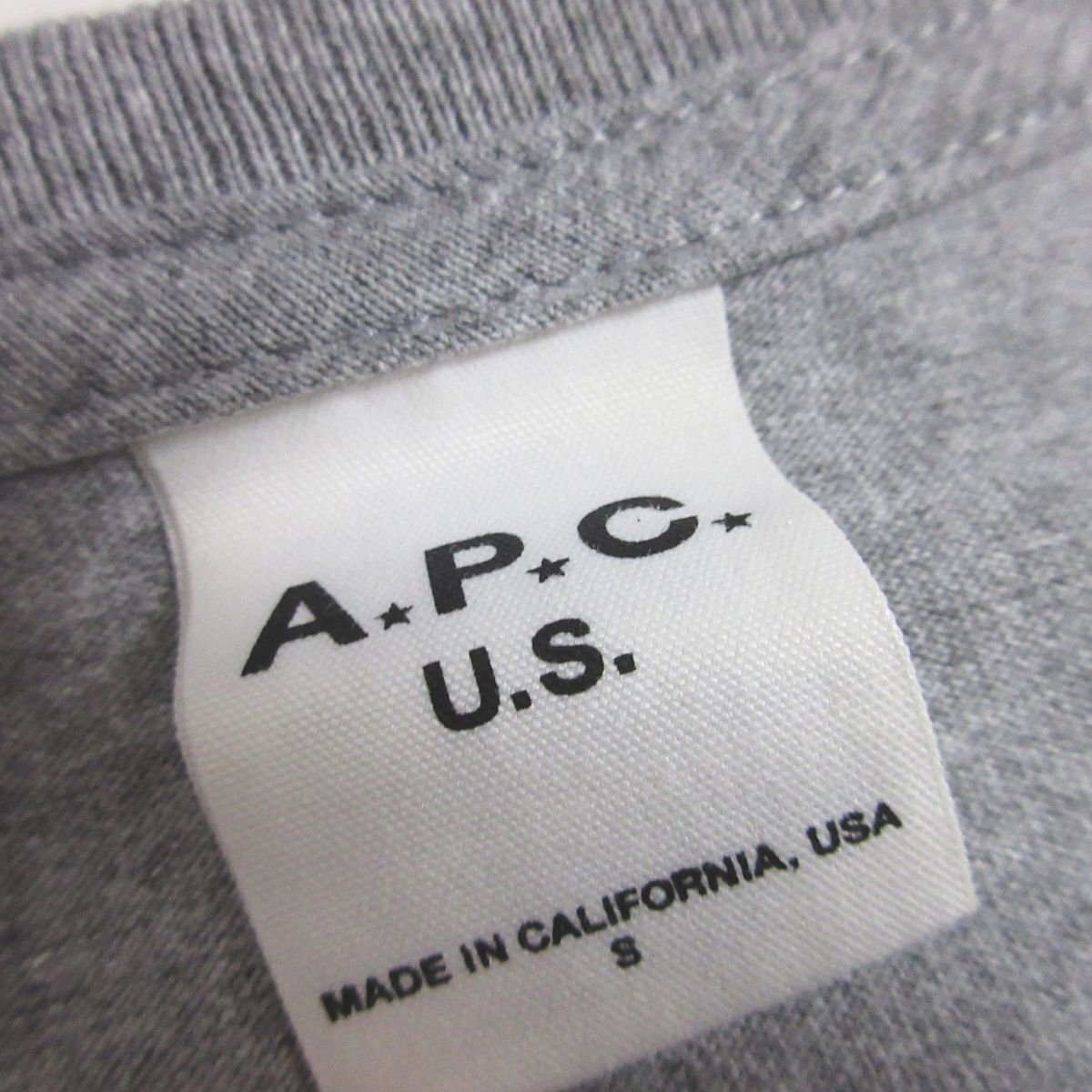  beautiful goods A.P.C. A.P.C. short sleeves print T-shirt cut and sewn S gray *