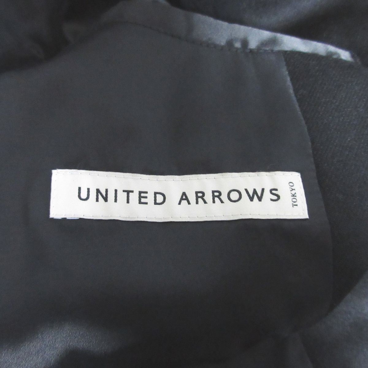 美品 UNITED ARROWS ユナイテッドアローズ ウール シングル 2B テーラードジャケット L ブラック ◆_画像6