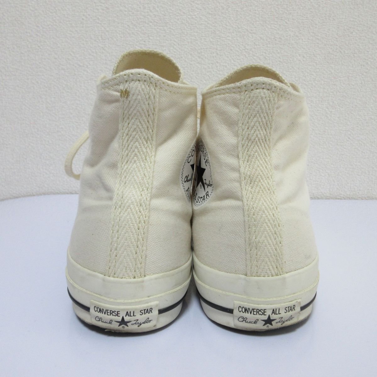 美品 CONVERSE コンバース ×MHL. コラボ ALL STAR 100 HI オールスター キャンバス ハイカット スニーカー 1CL733 26.5cm ホワイト ◆の画像4