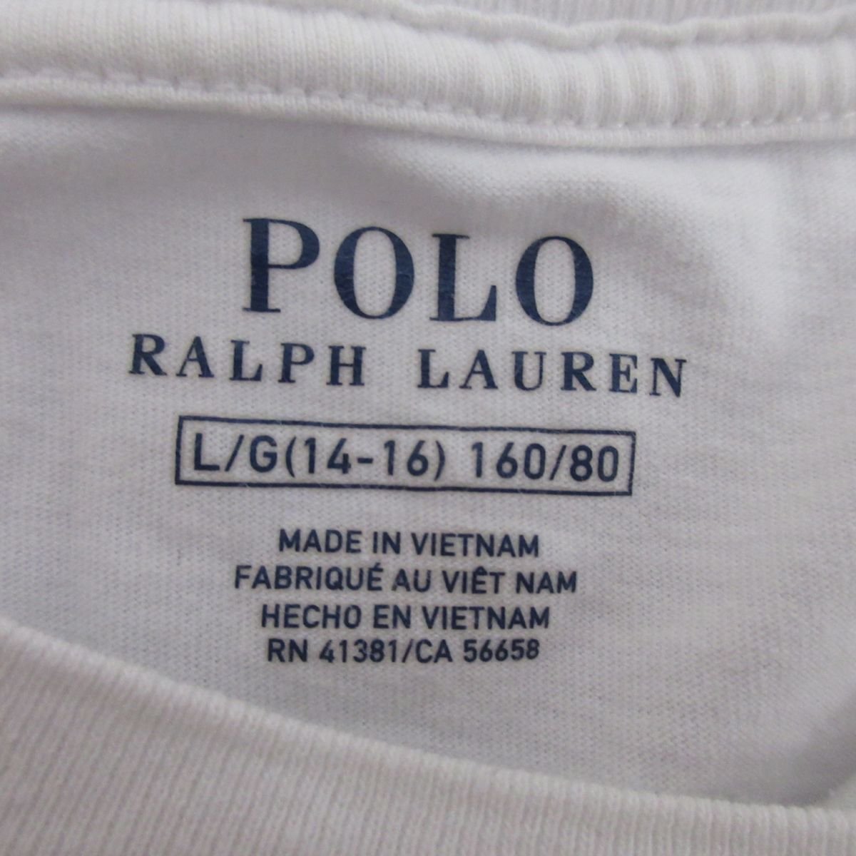 良品 18AW POLO RALPH LAUREN ポロ ラルフローレン ポロベア 50th anniversary 半袖 Tシャツ サイズLG ホワイト ◆_画像6