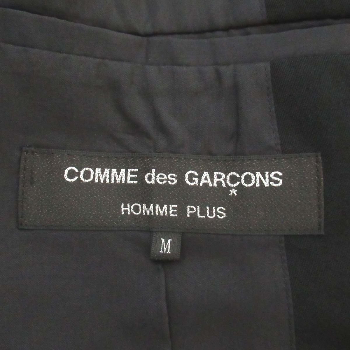 美品 COMME des GARCONS HOMME PLUS コムデギャルソン オムプリュス AD2022 ダブル テーラードジャケット PZ-J006 Mサイズ ブラック_画像6