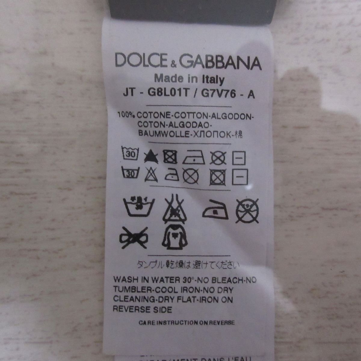 美品 DOLCE&GABBANA ドルチェ＆ガッバーナ リチャードギア フォトプリント クルーネック 半袖 Tシャツ カットソー 46 ベージュ_画像5