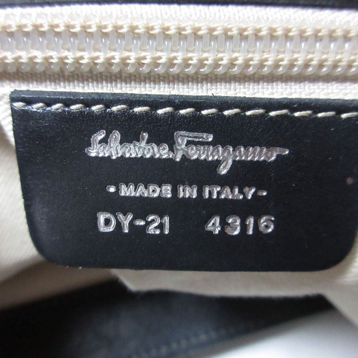 Salvatore Ferragamo サルヴァトーレフェラガモ レザー ガンチーニ ハンドバッグ トートバッグ ワンショルダーバッグ ブラック ◆_画像5