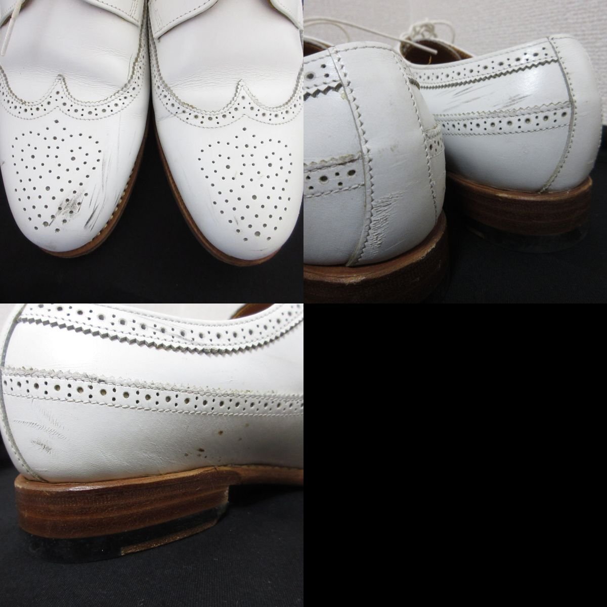  superior article Jalan Sriwijaya BANDUNGja Ran abrasion waya leather wing chip race up dress shoes 5 23.5cm corresponding white 