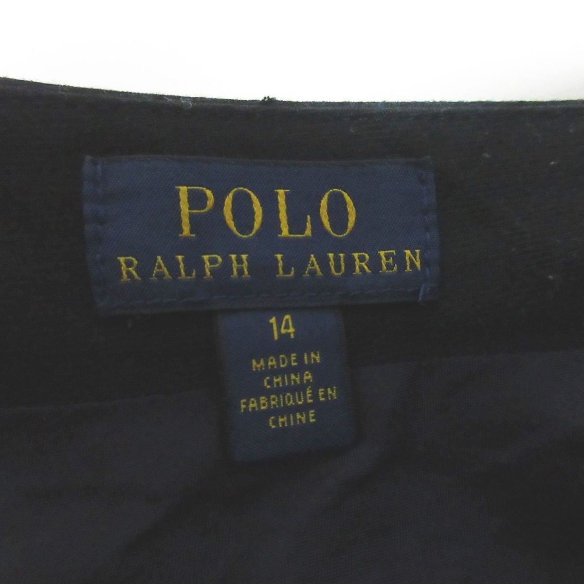  прекрасный товар 20AW POLO RALPH LAUREN Polo Ralph Lauren черный часы в клетку плиссировать мини-юбка 14 зеленый × темно-синий *