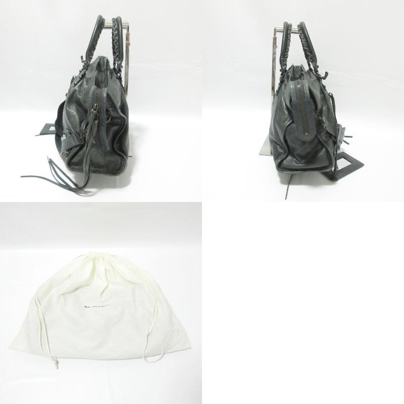 美品 BALENCIAGA バレンシアガ ザ シティ レザー 2way ハンドバッグ ショルダーバッグ 115748 グリーン系 044 ◆_画像7