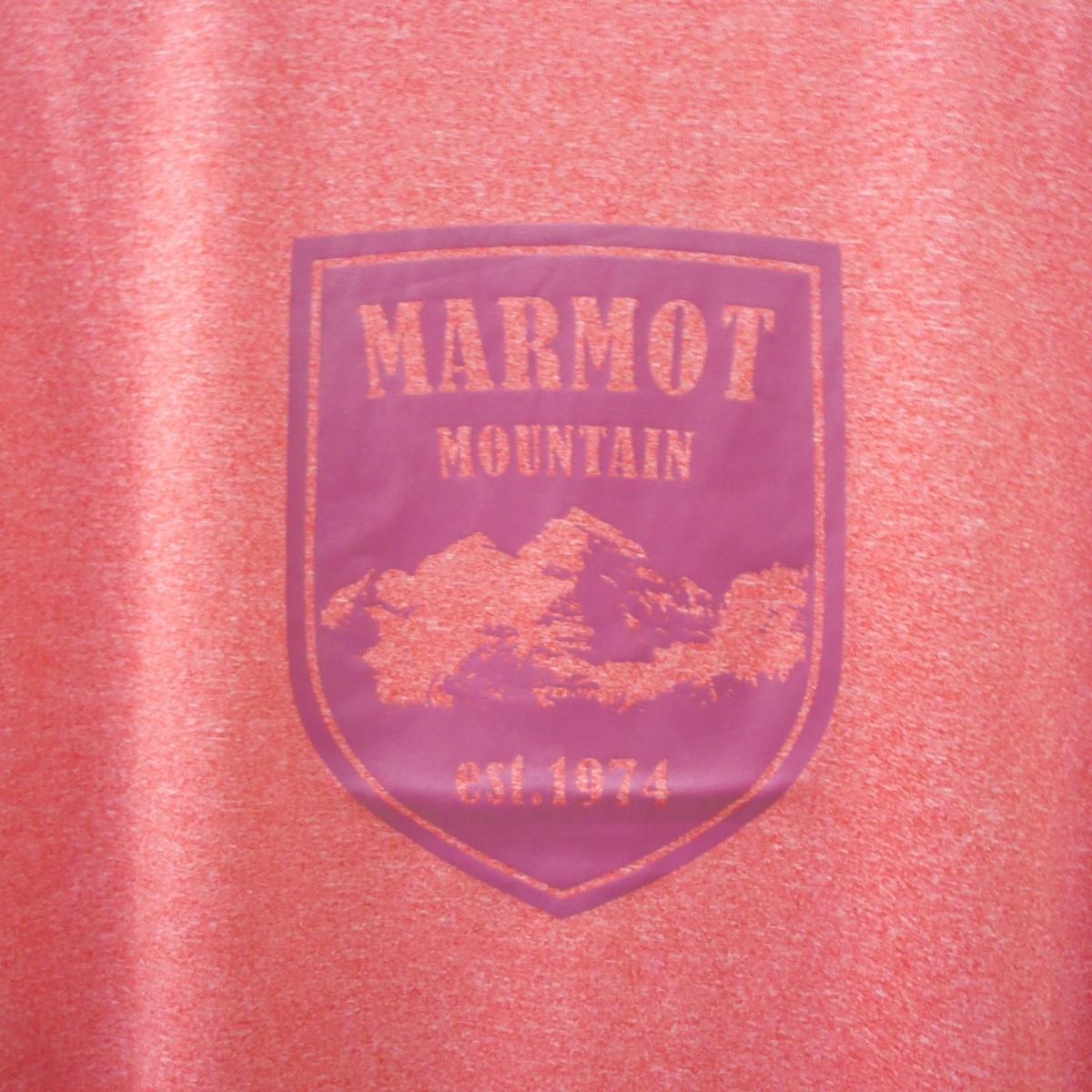 即決☆マーモット エルバード半袖Tシャツ RED/Mサイズ 送料無料 レッド 赤 吸汗・速乾・ドライ 登山 キャンプ クラシック Marmot の画像3