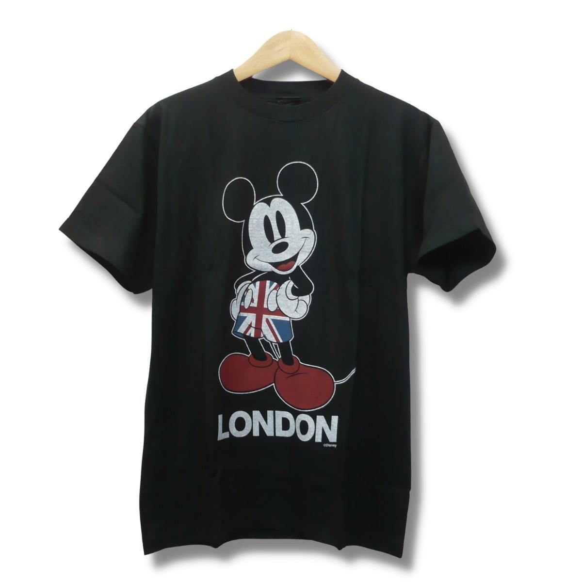 即決☆ミッキーマウス スパシオ BLK/Mサイズ 半袖Tシャツ 送料無料 フットサル サッカー 普段着にもOK 黒 ブラック