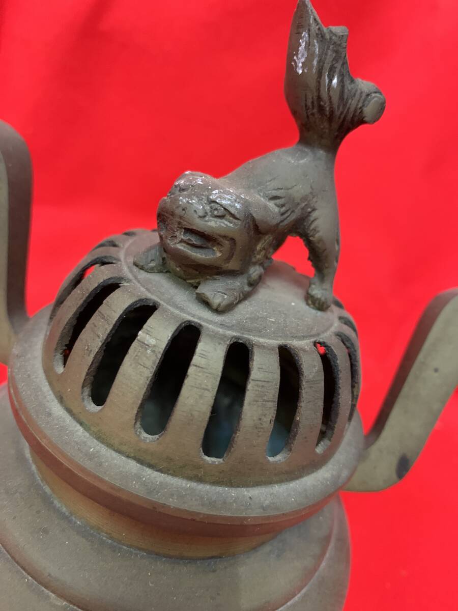 N355 censer tea utensils lion antique . tool 