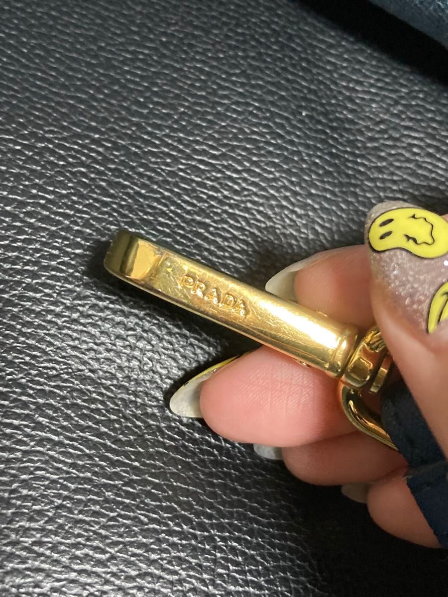 PRADA カナパ キャンバス ショルダーバッグ デニム ゴールド金具 2way プラダ ジャンク品