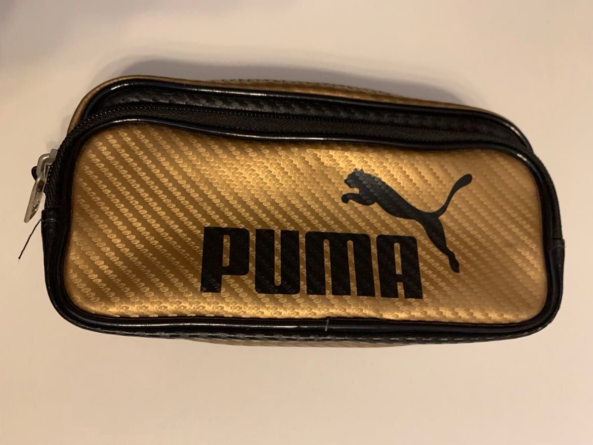 PUMA ペンケース　GOLD プーマ 筆箱 ゴールド　ブラック