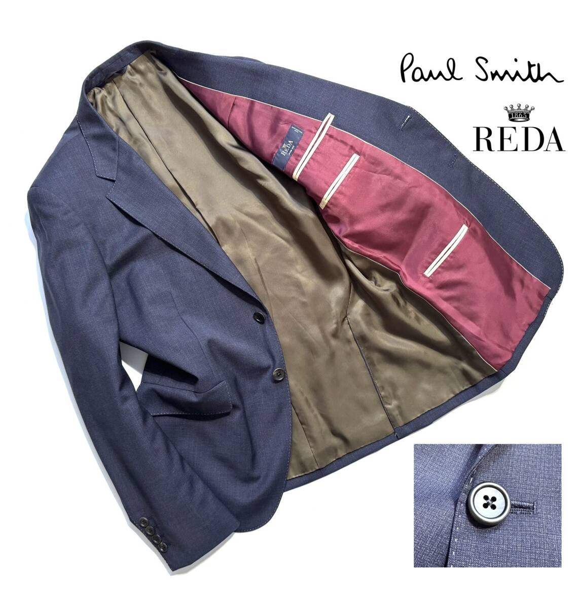 美品【定価10万】Paul Smith COLLECTION ポールスミス ×REDA テーラードジャケット MX メンズ ウール【super110's】日本製 美シルエット_画像1