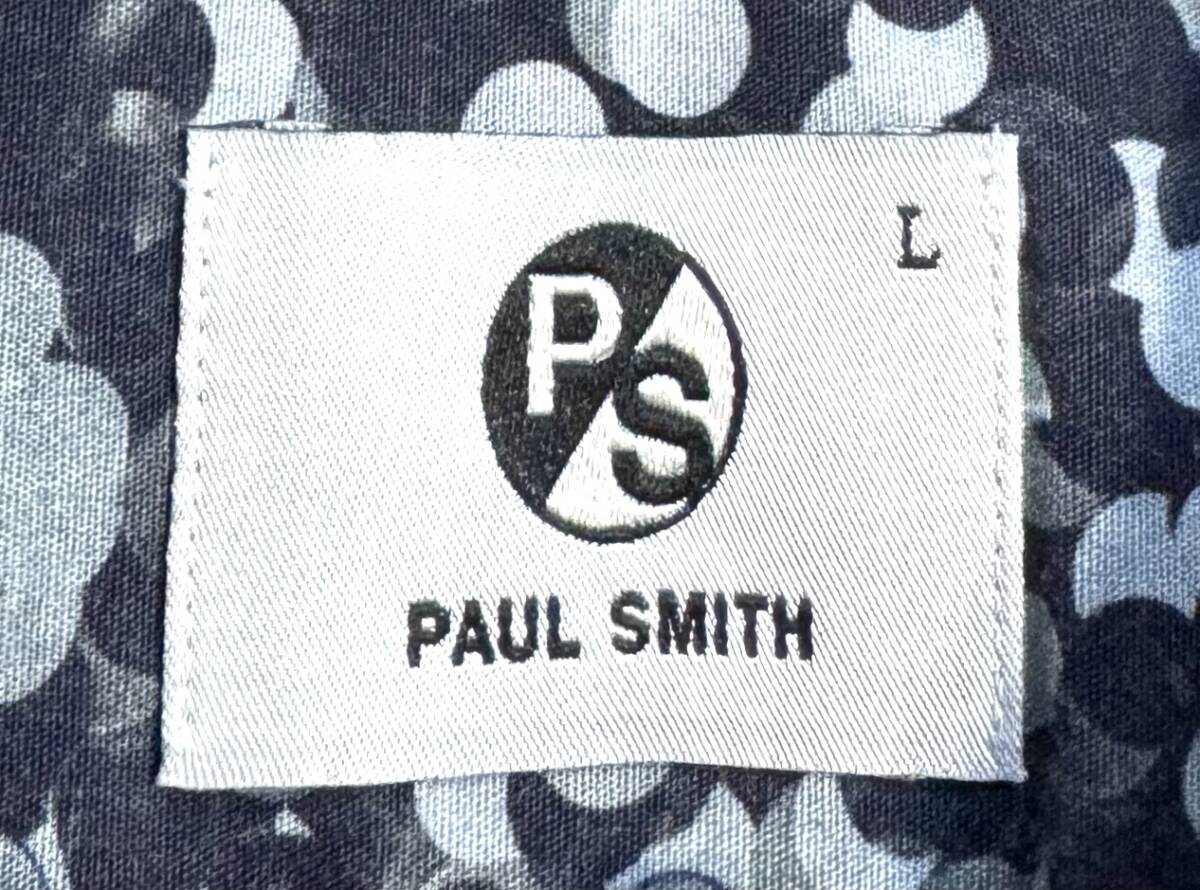 名作【L】Paul Smith ポールスミス ドットプリント 長袖シャツ L メンズ【PAPER DOT PRINT SHIRTS】送料370円 美シルエット 総柄 日本製の画像7