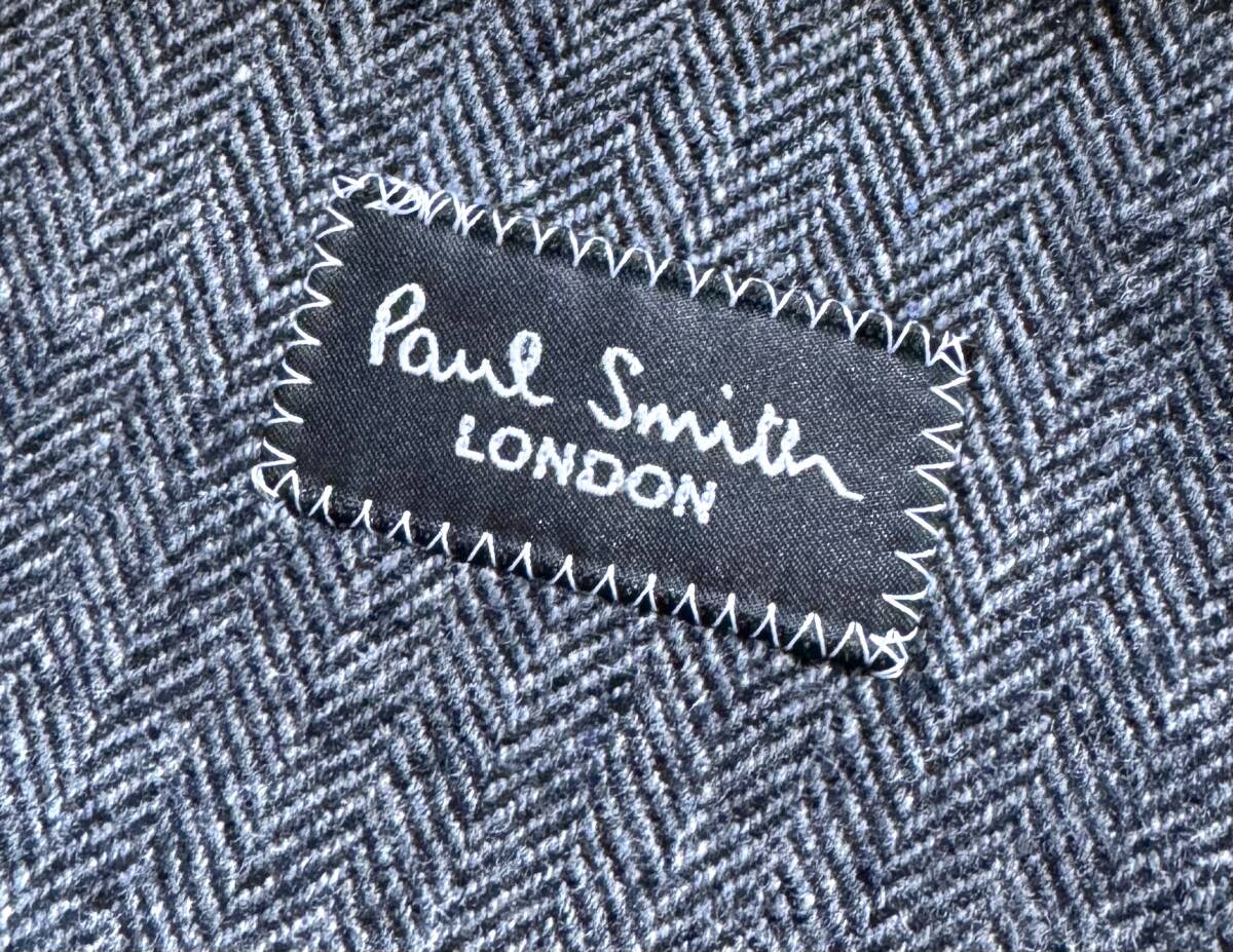 定価6万超【L2】Paul Smith LONDON ポールスミス テーラードジャケット L2 メンズ 日本製 ウール 美シルエット【着心地抜群の一着】グレー_画像9