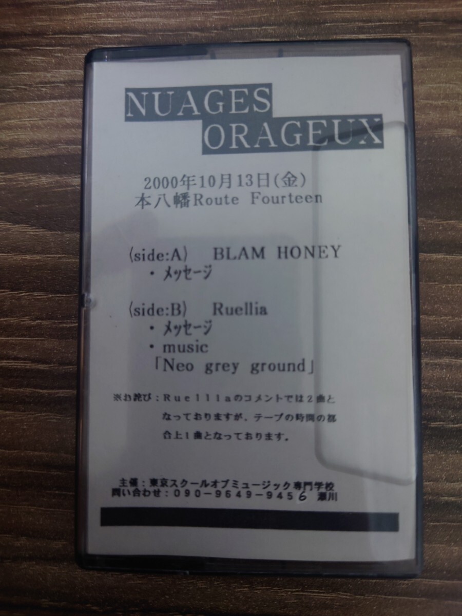 NUAGES ORAGEUX / BLAM HONEY / Ruellia / 2000年10月13日 本八幡Route Fourteen 配布デモの画像1