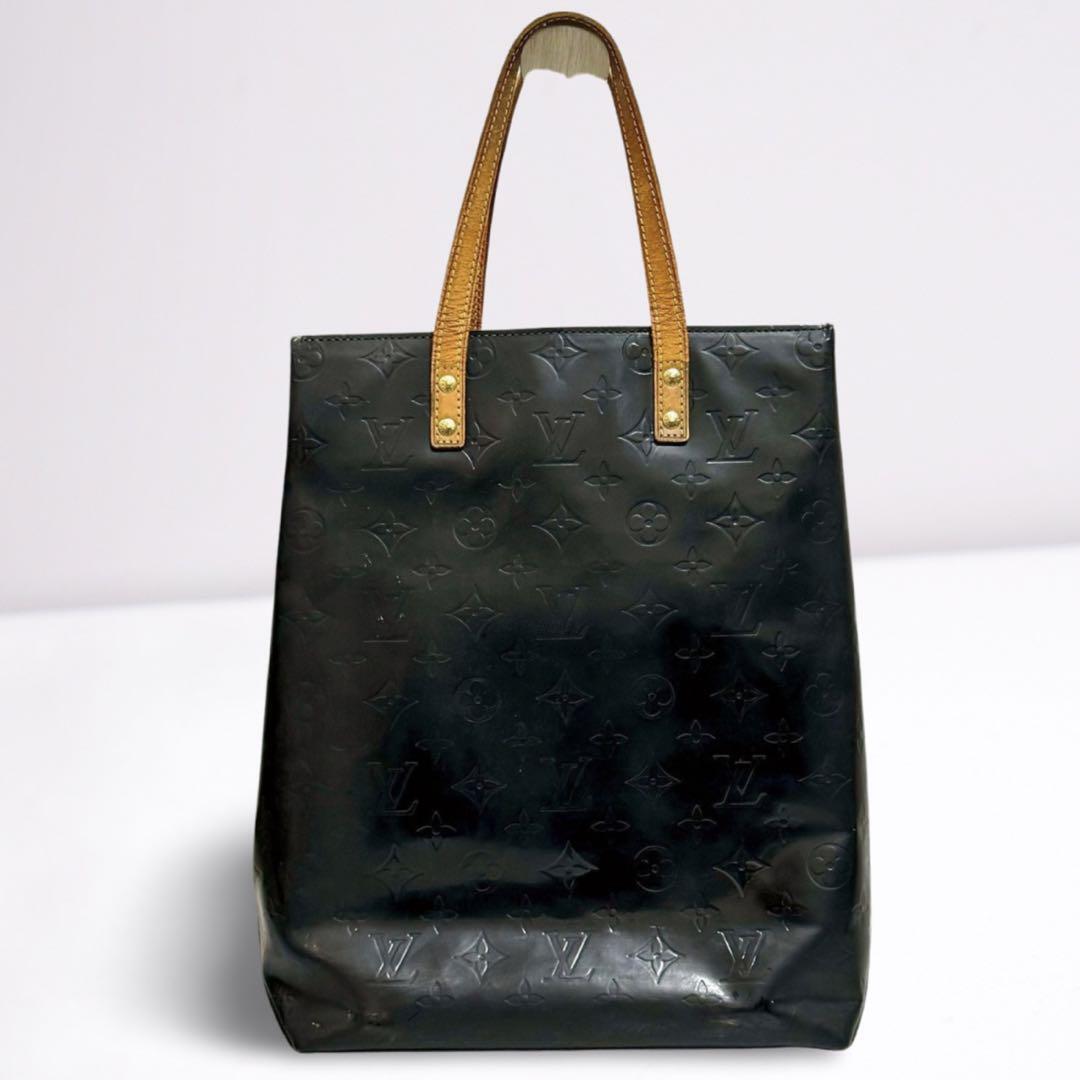 LOUIS VUITTON ルイヴィトン ヴェルニ リード MM M91226 トートバッグ バッグ マット ブラック 黒 ゴールド金具 エナメルカーフの画像4